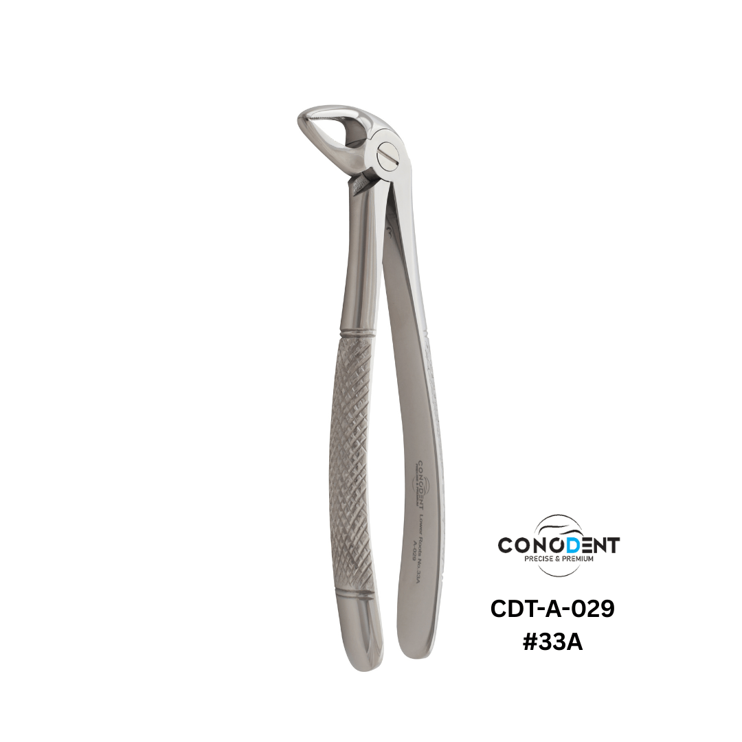 Conodent Lower Roots Extraction Forceps Fig. #33A (CDT-A-029) English Pattern