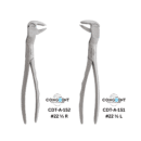 Conodent Lower Third Right and Left Third Molar Forceps with Anatomical Handle Fig. #22(1/2) L & R