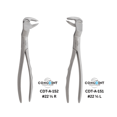 Conodent Lower Third Right and Left Third Molar Forceps with Anatomical Handle Fig. #22(1/2) L & R