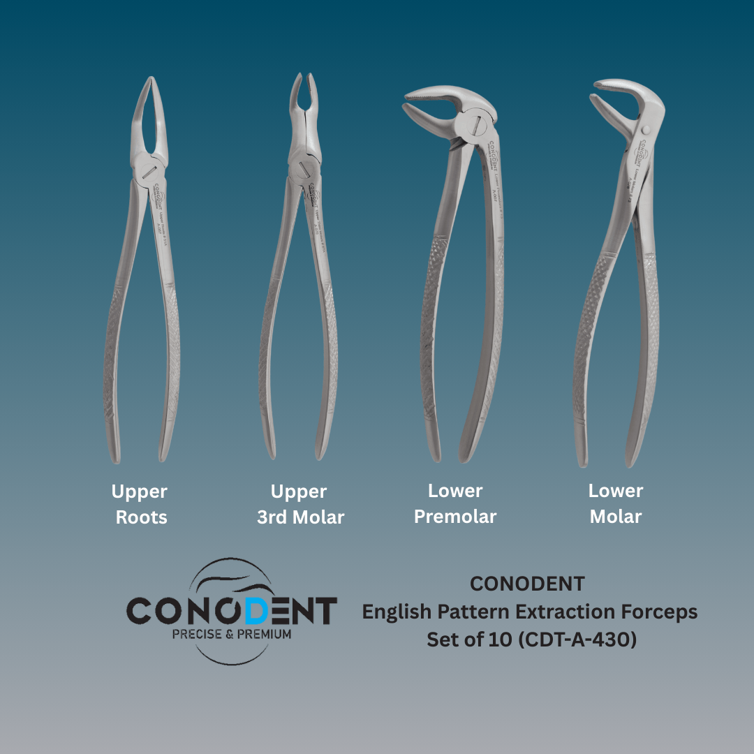 Conodent English Pattern Extraction Forceps Set of 10 - CDT-A-430 - Image 3