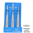 CONODENT Premium Chompret Root Elevators – Set of 3 – CDT-B-299